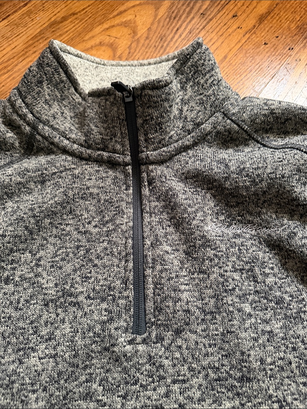 Men's Eddie Bauer Gray Quarter-Zip Pullover